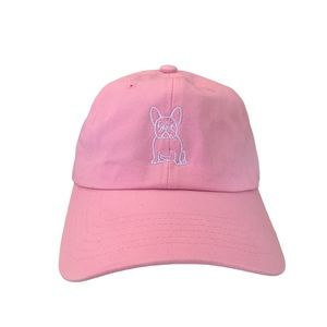 PINK - I Love Frenchies Dog Embroidered 6 Panel Adjustable Baseball Dad…